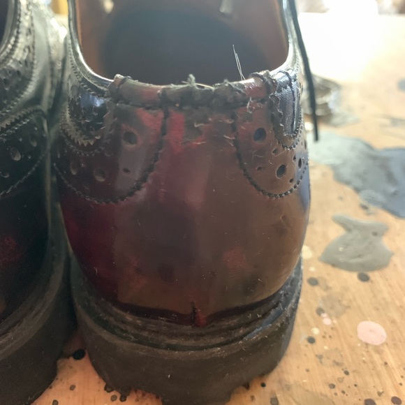 John Fluevog burgundy Lace up derby - Picture 6 of 6